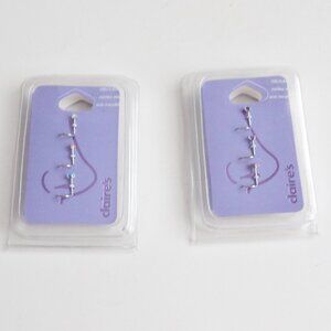 Claire's Bundle of 2 Packages Stainless Steel Nose Jewelry 6 Total Studs 20G New